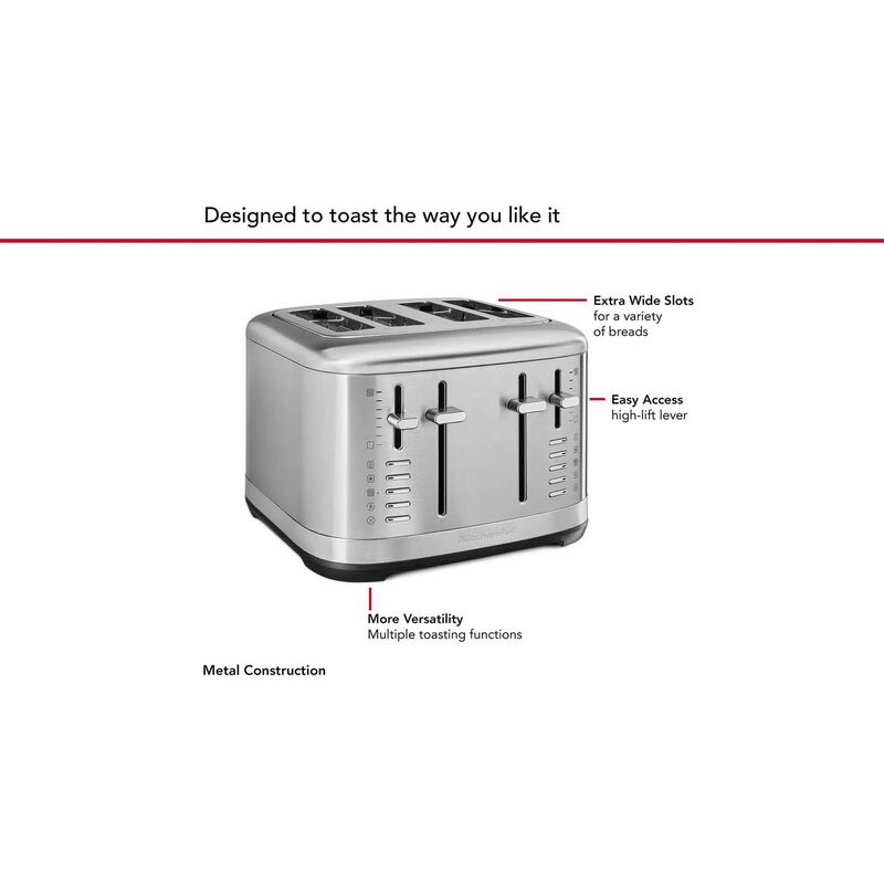 KitchenAid 4 Slice Toaster - Stainless Steel image number 2